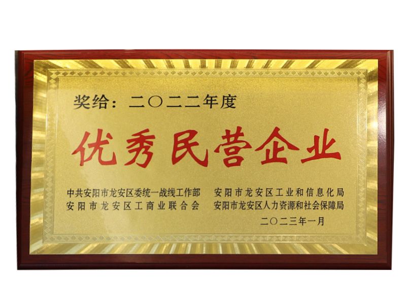 優(yōu) 秀民營(yíng)企業(yè)